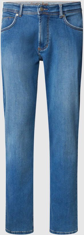 Christian Berg Men Straight fit jeans met labelpatch