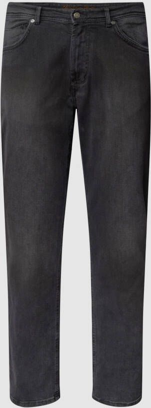 Christian Berg Men Straight fit jeans met labelpatch