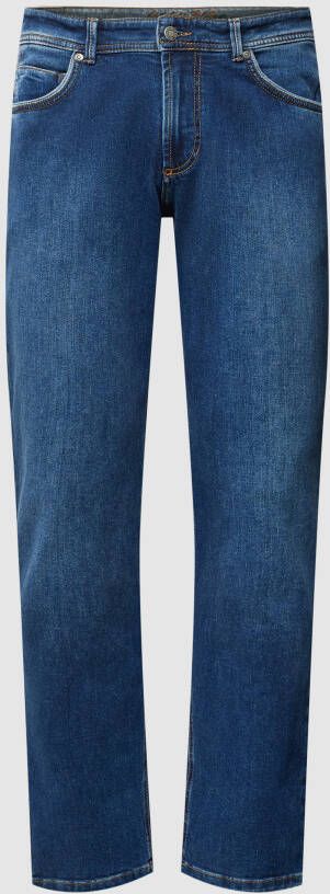 Christian Berg Men Straight fit jeans met labelpatch