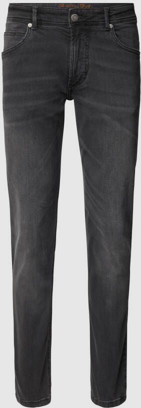Christian Berg Men Straight fit jeans met merkdetail