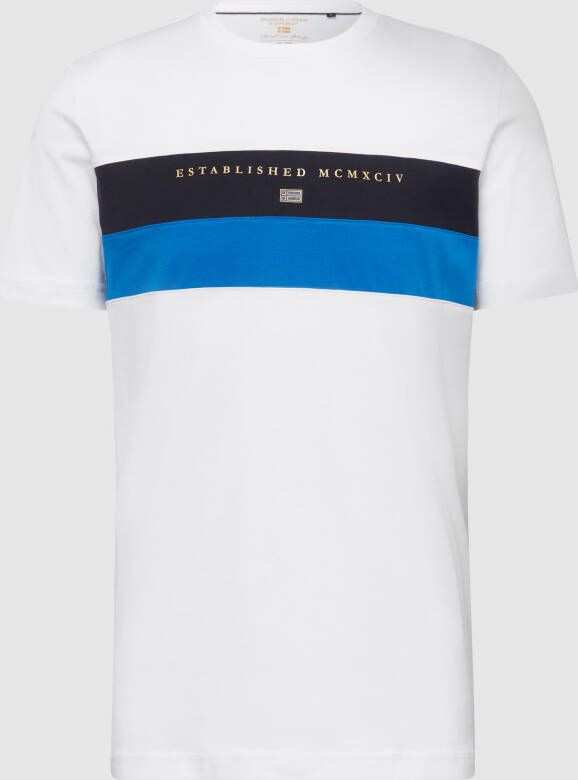 Christian Berg T-shirt met contraststrepen
