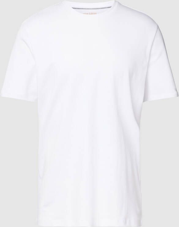 Christian Berg Men T-shirt met geribde ronde hals