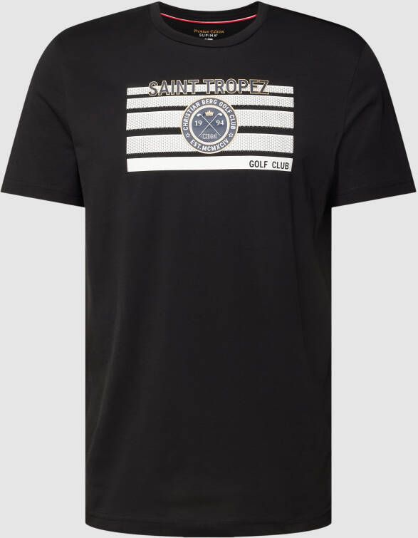 Christian Berg Men T-shirt met labelprint