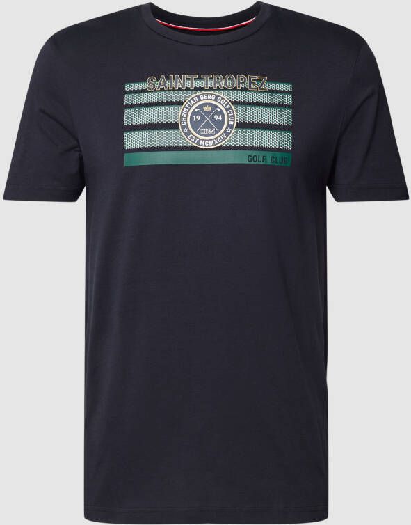 Christian Berg Men T-shirt met labelprint