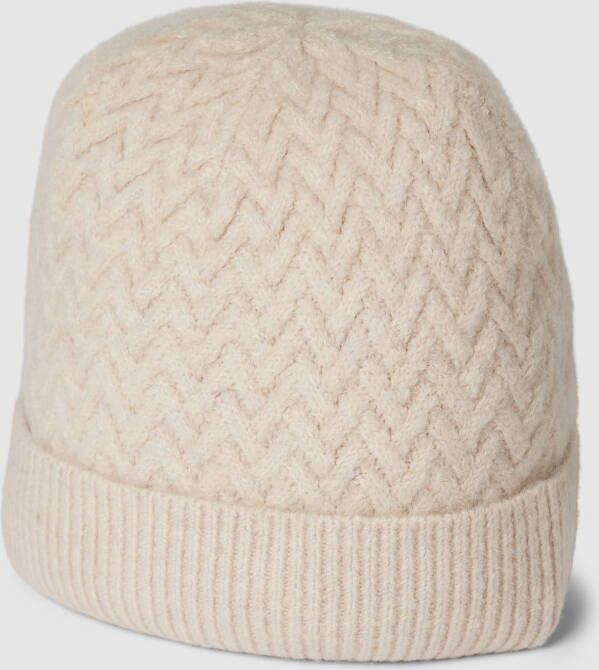 Christian Berg Woman Beanie met structuurmotief