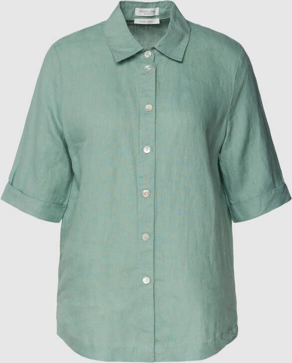 Christian Berg Woman Blouse van linnen met 1 2-mouwen