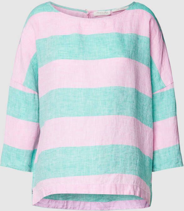 Christian Berg Woman Blouse van linnen met streepmotief