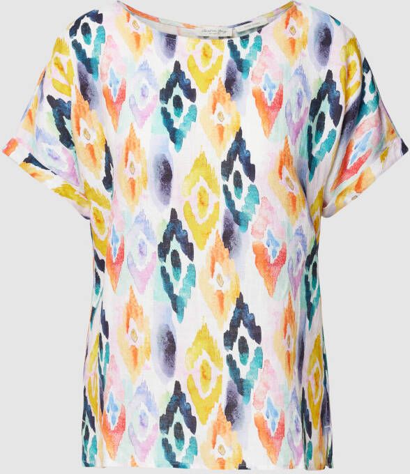 Christian Berg Woman Blouseshirt van linnen met all-over print