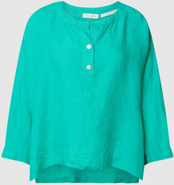 Christian Berg Woman Blouseshirt van puur linnen met zijsplitten