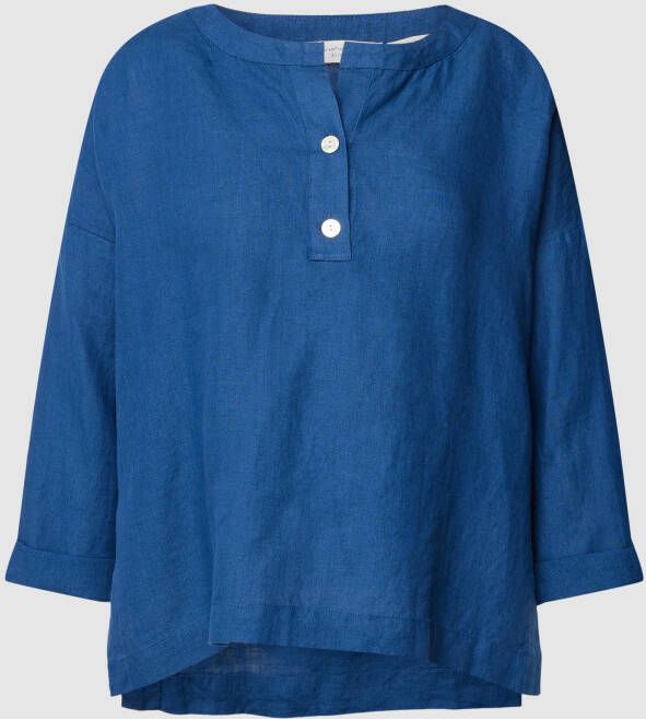 Christian Berg Woman Blouseshirt van puur linnen met zijsplitten
