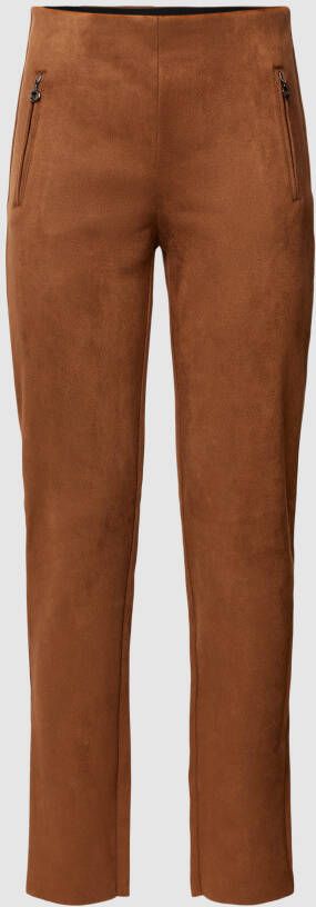 Christian Berg Woman Comfortbroek in suèdelook