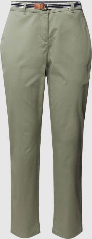 Christian Berg Woman Stoffen broek met contrasterende tailleband