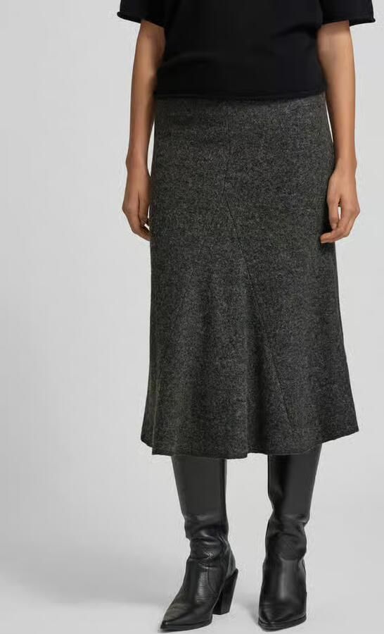 Christian Berg Woman Midirok in A-lijn van een mix van viscose en wol - Foto 2