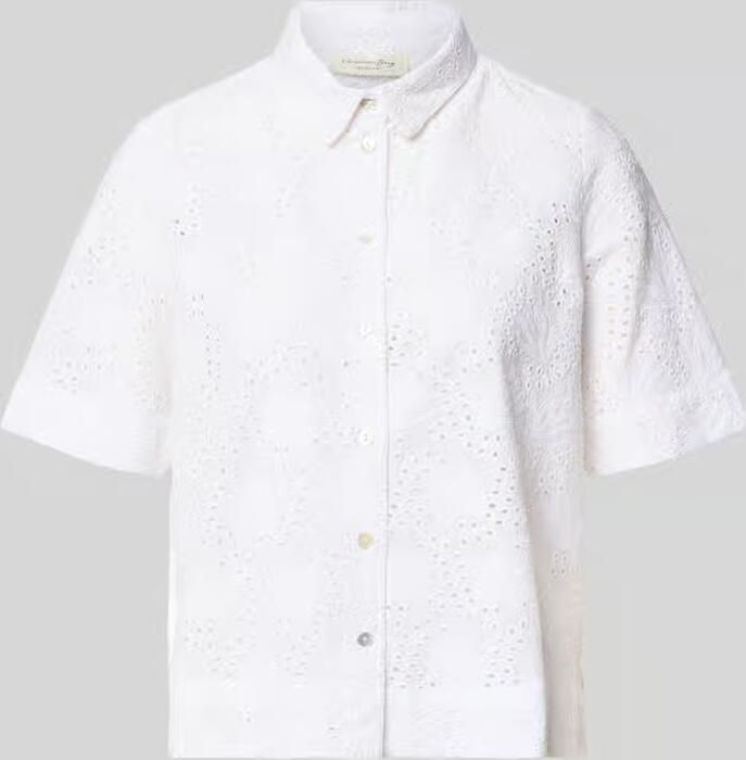 Christian Berg Woman Blouse met ajourwerk en overhemdkraag - Foto 4