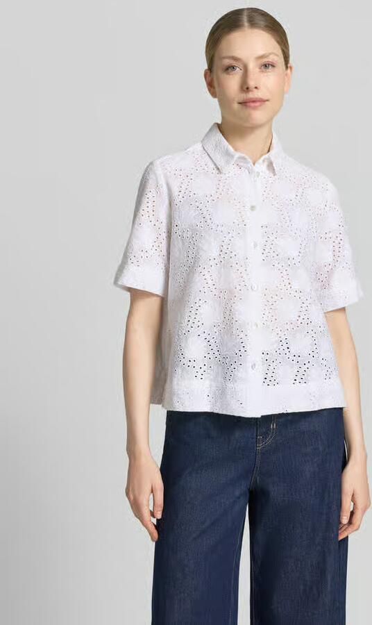 Christian Berg Woman Blouse met ajourwerk en overhemdkraag - Foto 3