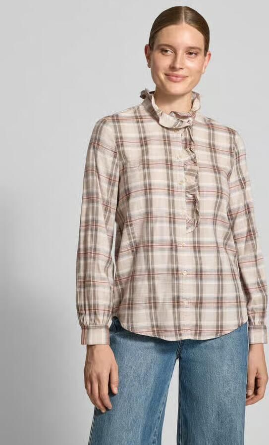 Christian Berg Woman Blouse met kraag met ruches en knoopsluiting - Foto 3