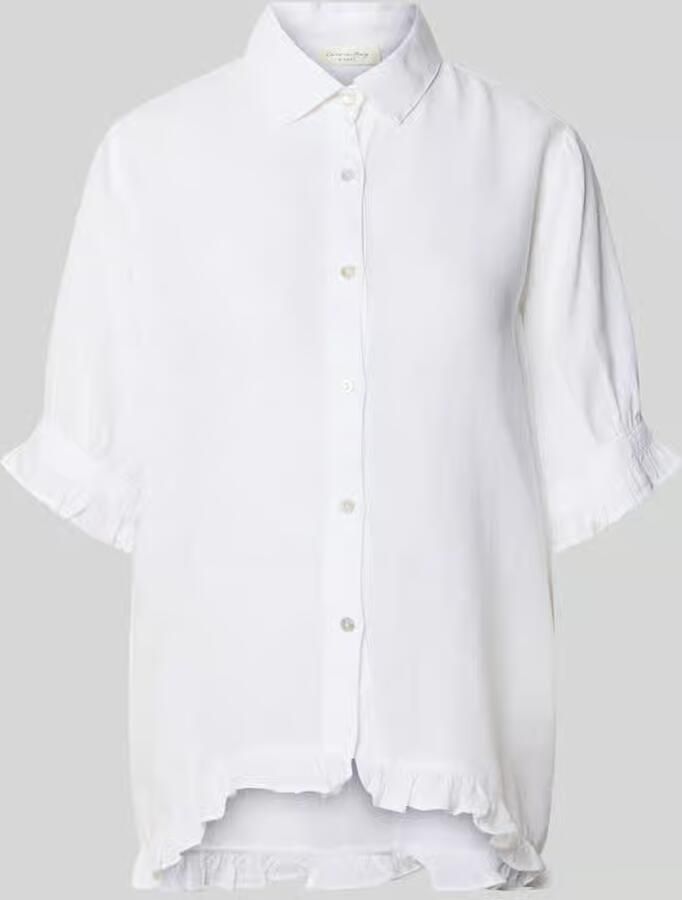 Christian Berg Woman Blouse met linnen en met ruchezoom - Foto 2