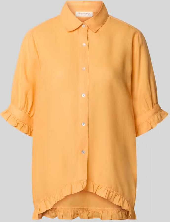 Christian Berg Woman Blouse met linnen en met ruchezoom - Foto 2