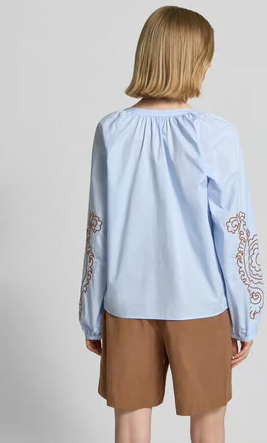 Christian Berg Woman Blouse met ronde hals en motiefstitching - Foto 3