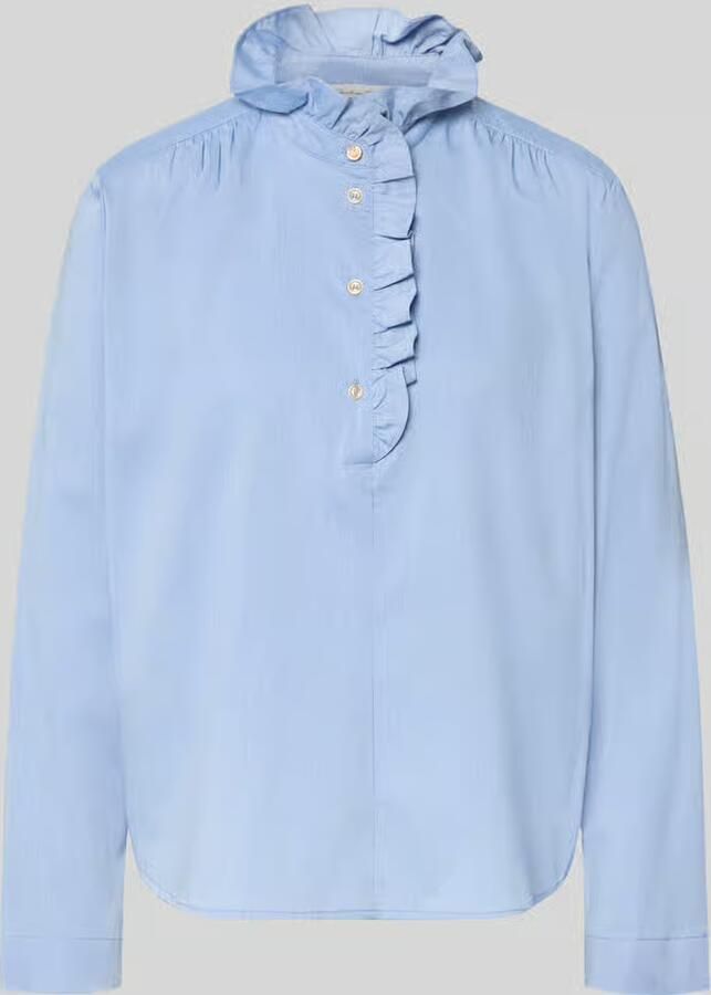 Christian Berg Woman Blouse met ruches en korte knoopsluiting