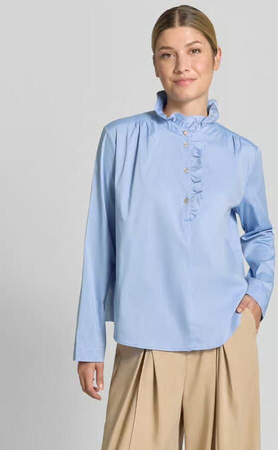 Christian Berg Woman Blouse met ruches en korte knoopsluiting - Foto 2