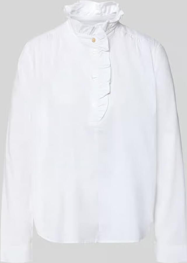 Christian Berg Woman Blouse met ruches en korte knoopsluiting