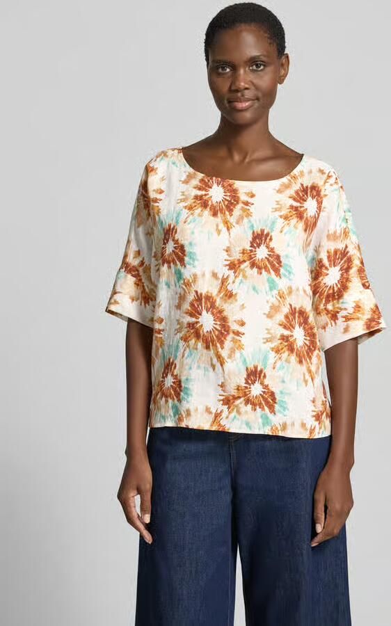 Christian Berg Woman Blouse van linnen met boothals - Foto 2