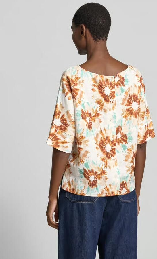 Christian Berg Woman Blouse van linnen met boothals - Foto 3