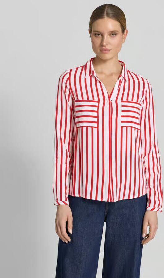 Christian Berg Woman Blouse van viscose met borstzakken - Foto 4