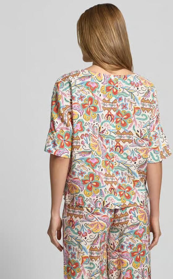Christian Berg Woman Blouse van viscosemix met boothals - Foto 4