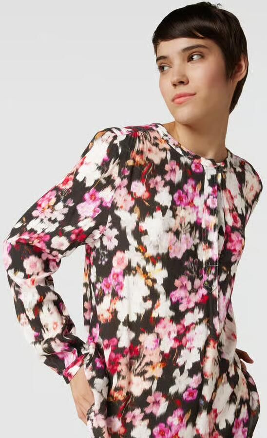 Christian Berg Woman Blouseshirt van viscose met bloemenmotief