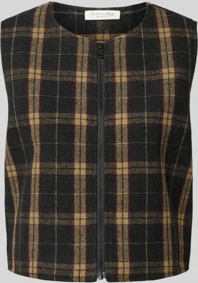 Christian Berg Woman Bodywarmer met wol en ronde hals