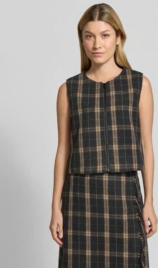 Christian Berg Woman Bodywarmer met wol en ronde hals - Foto 3