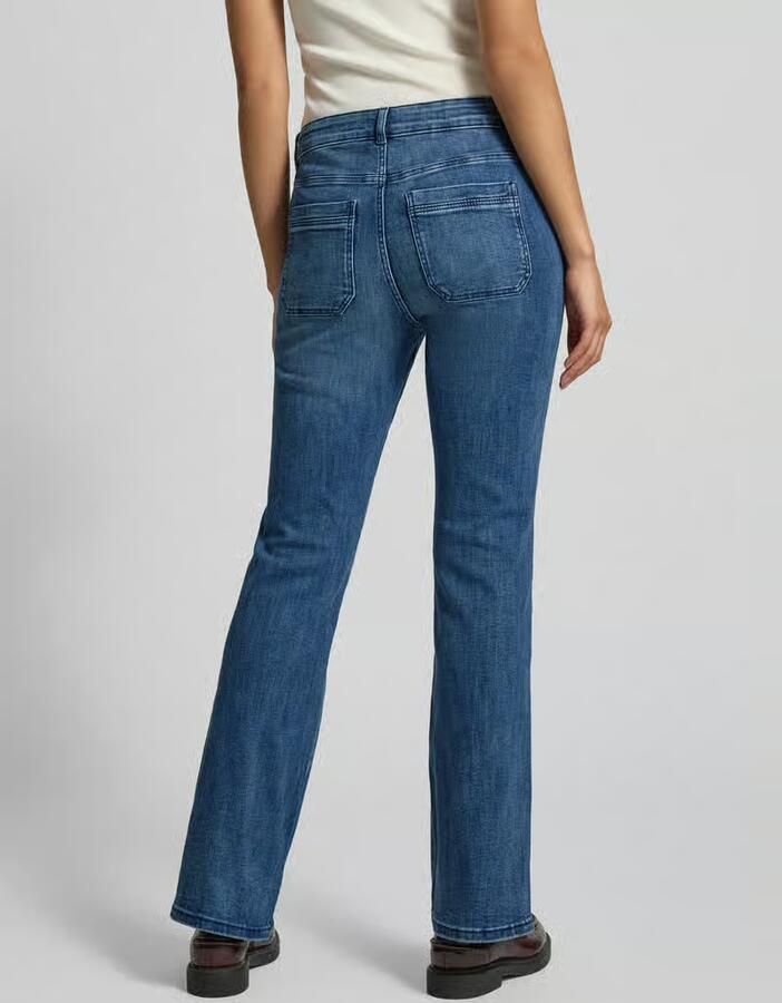 Christian Berg Woman Bootcut fit jeans met riemlussen