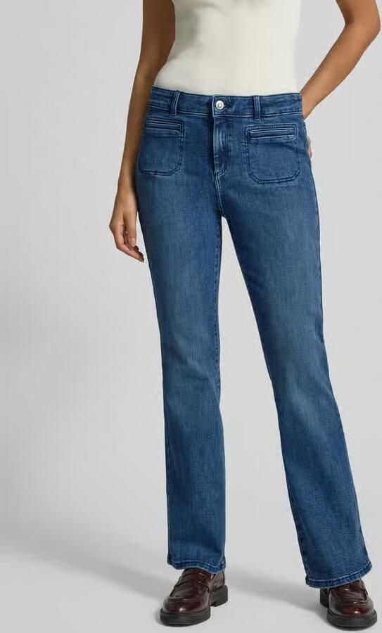 Christian Berg Woman Bootcut fit jeans met riemlussen - Foto 2