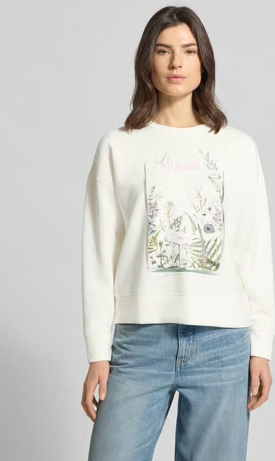 Christian Berg Woman boxy fit sweatshirt met o-neck en bloemenprint - Foto 2