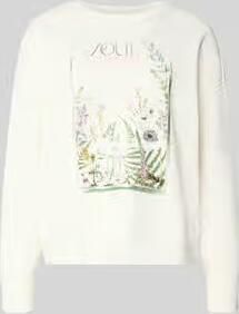 Christian Berg Woman boxy fit sweatshirt met o-neck en bloemenprint