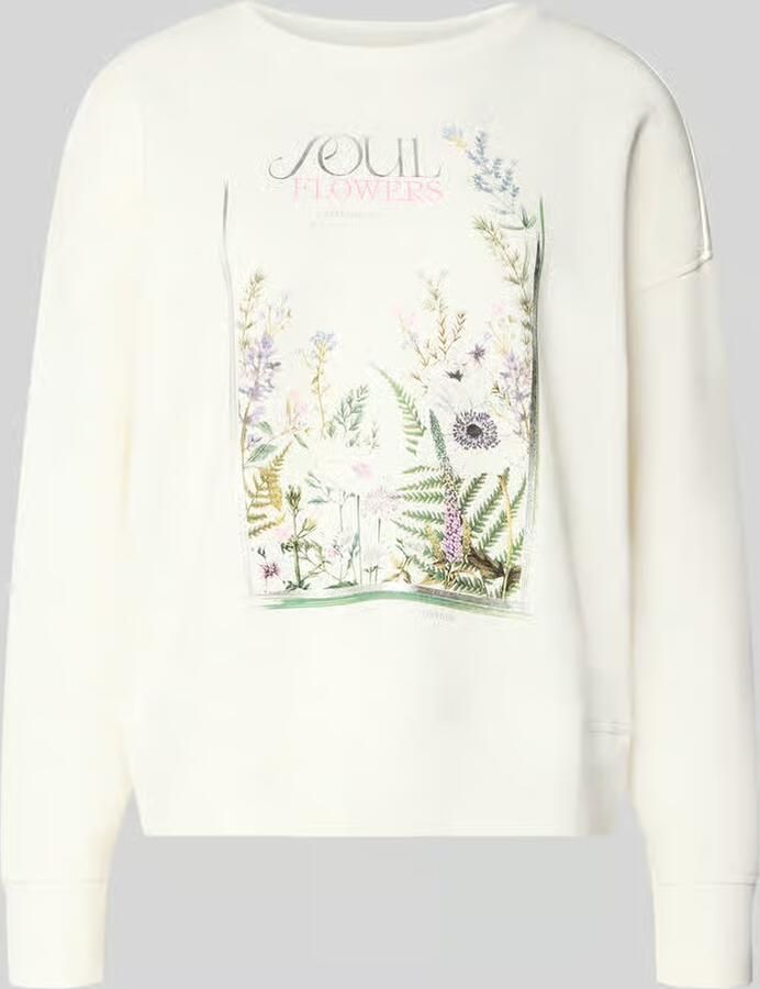 Christian Berg Woman Boxy fit sweatshirt met ronde hals en bloemenprint in een set van 2 stuks