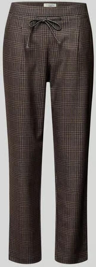 Christian Berg Woman Broek in all-over look met elastische band en tunnelkoord
