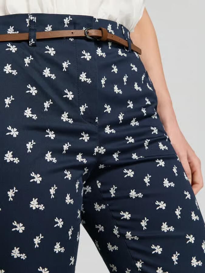 Christian Berg Woman Broek in all-over look met riem