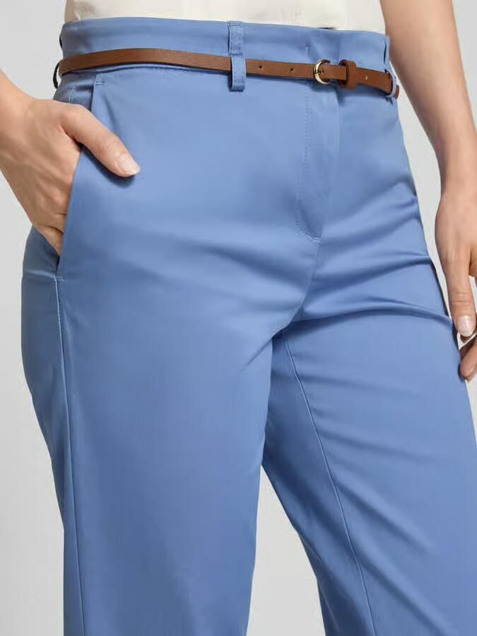 Christian Berg Woman Slim fit stoffen broek met verkort model