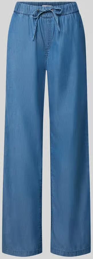 Christian Berg Woman broek met wide fit van lyocellmix met tunnelkoord