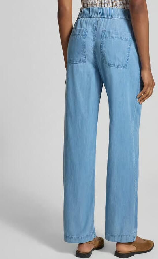 Christian Berg Woman broek met wide fit van lyocellmix met tunnelkoord