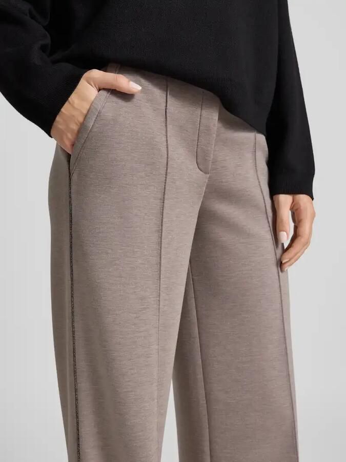 Christian Berg Woman Broek met wijde pijpen en lengtenaden