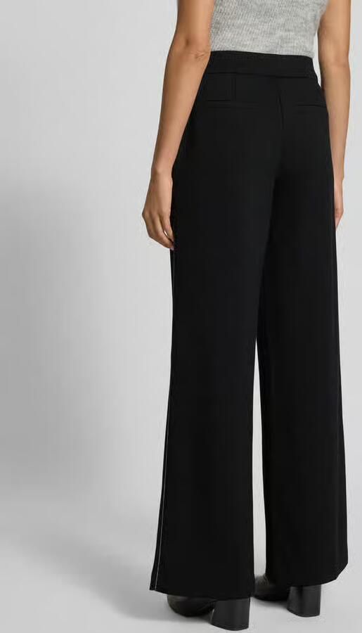 Christian Berg Woman Broek met wijde pijpen en lengtenaden