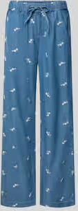 Christian Berg Woman Broek van mix van katoen en lyocell met stitchings