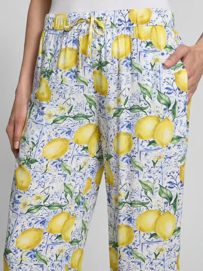 Christian Berg Woman Capribroek van viscose in allover-look