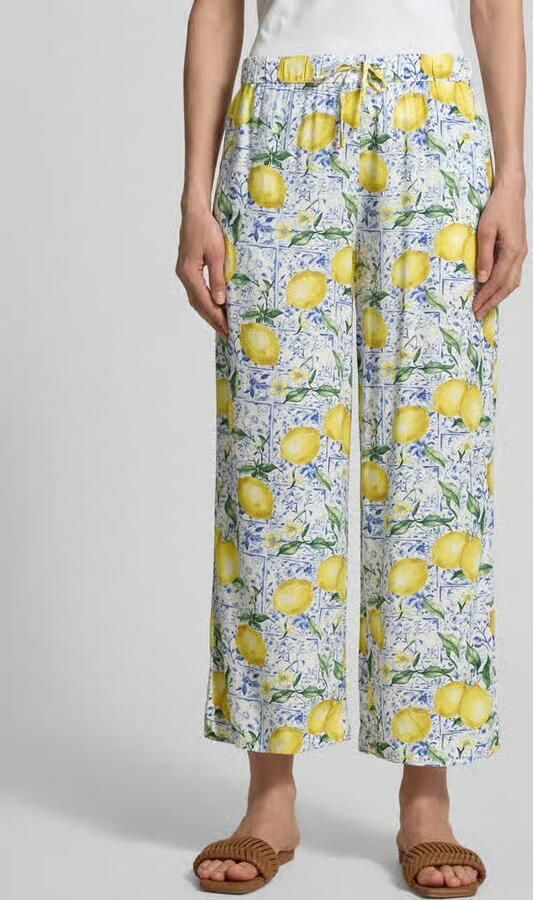 Christian Berg Woman Capribroek van viscose in allover-look - Foto 3