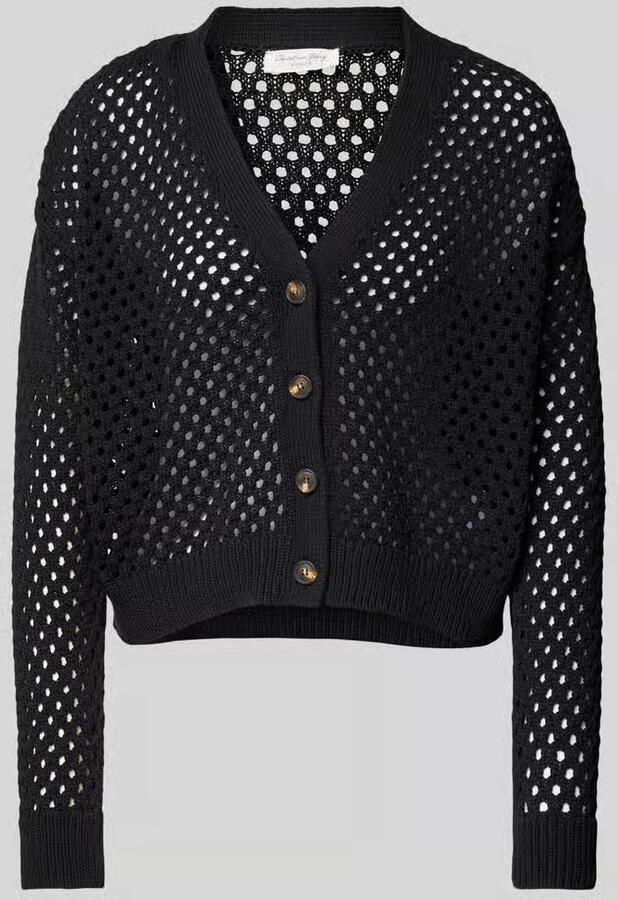 Christian Berg Woman Cardigan met gaatjesmotief - Foto 2