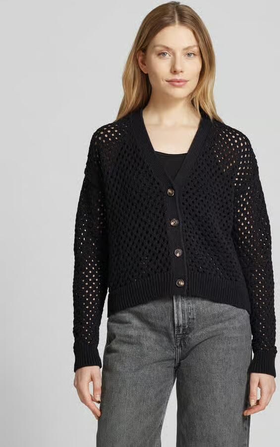 Christian Berg Woman Cardigan met gaatjesmotief - Foto 4
